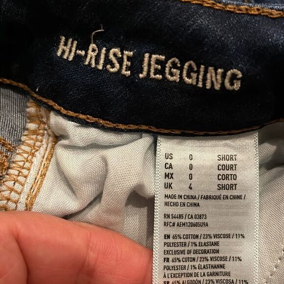 American Eagle Jeans. Size 0 short‎ Hi Rise Jegging - Picture 5 of 5